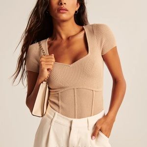 Abercrombie Corset Inspired knit bodysuit